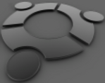 Ubuntu Linux černé logo